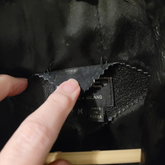 Pelle New York Milan leather wrap coat with real fur collar - M.           J91 - Picture 7 of 7